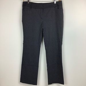 New York & Company High Rise Patterned Black Dress Pants